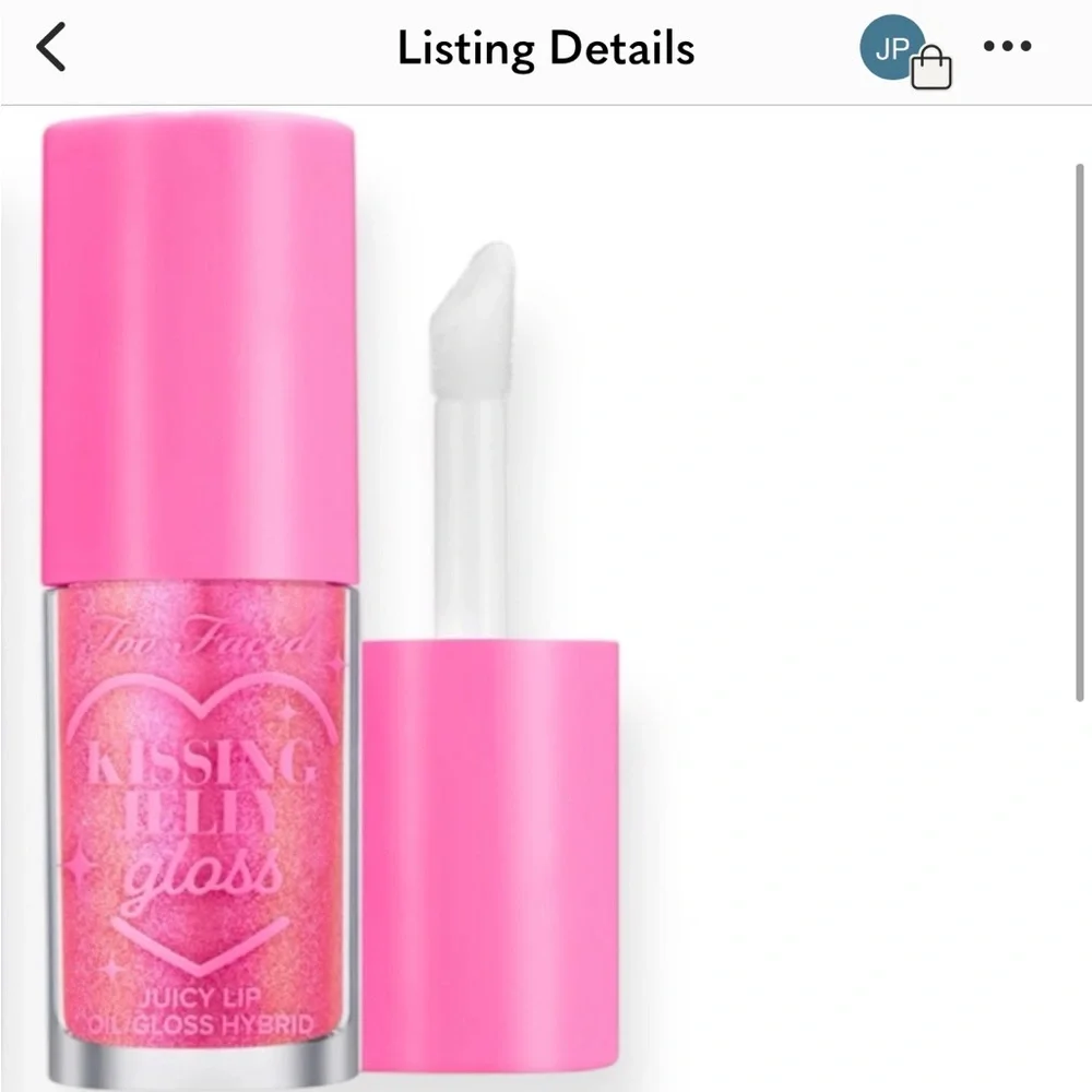 Too Faced Kissing Jelly Gloss in Pink Sherbet NEW